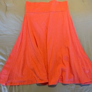 LuLaRoe Vibrant Coral A-Line Skirt
